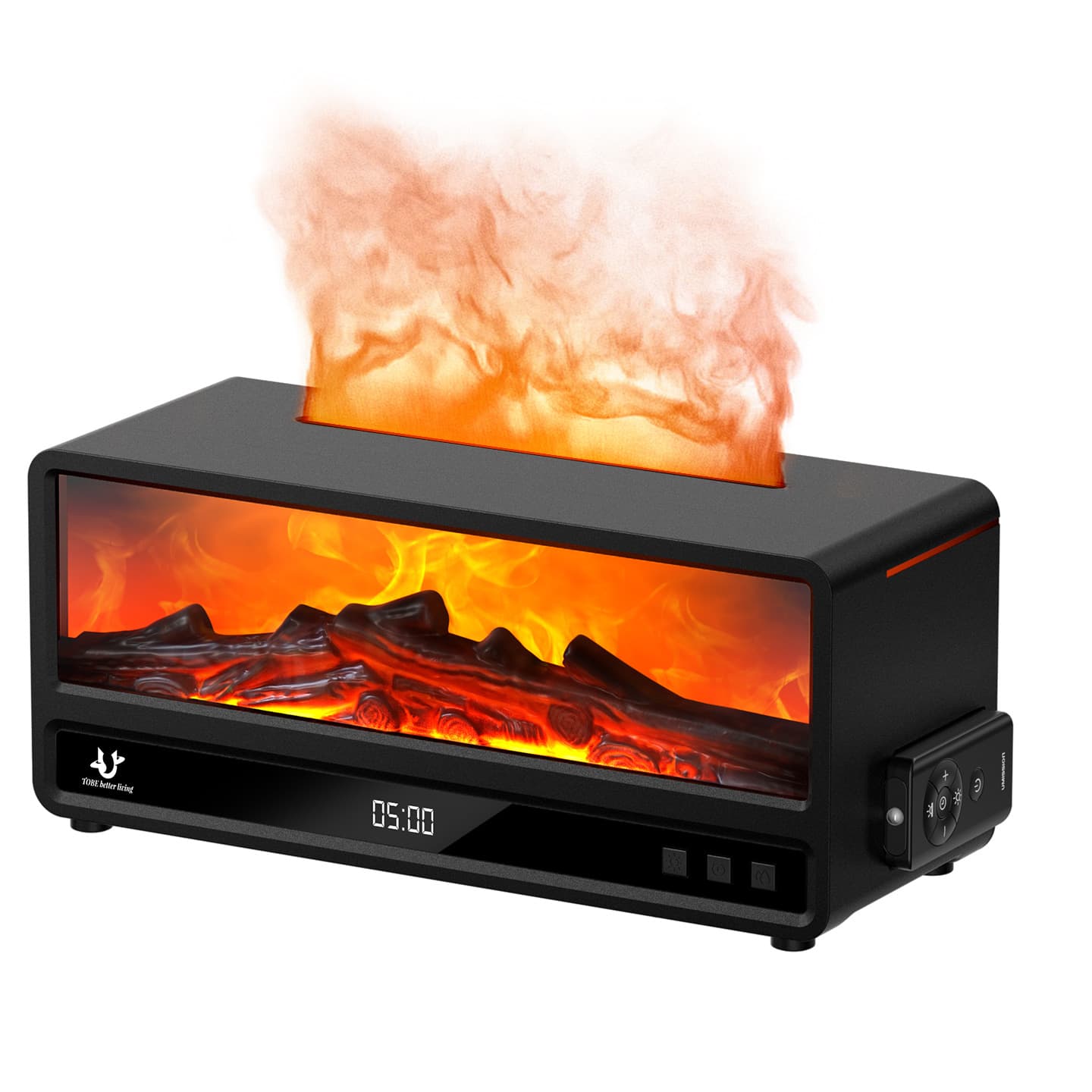 2026 New Cross-Border Digital Display Aroma Diffuser USB Home Fireplace Flame Magnetic Remote Control Humidifier Aroma Diffuser