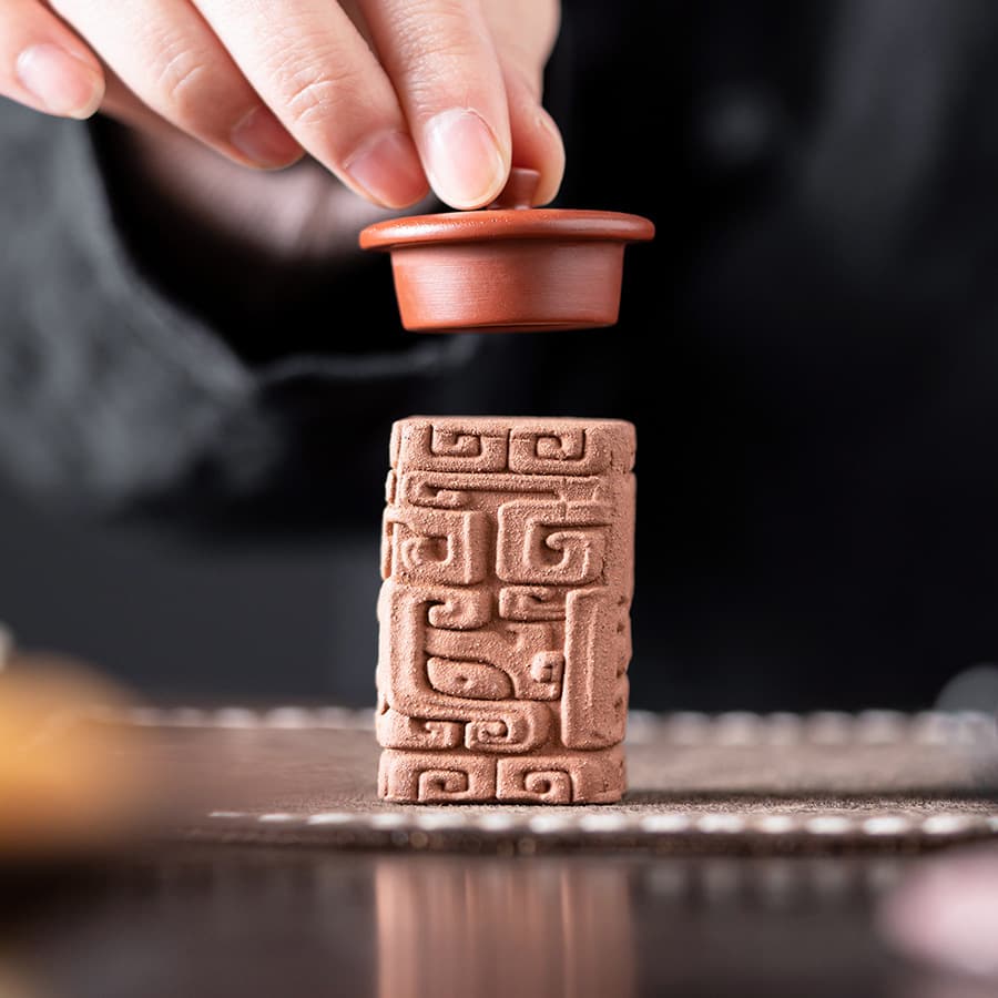 Decorative Tea Table Accessories Gluttonous Stand Ornamental Tea Set Patterned Pottery Lid Rest Decor Chinese Style Pet Kung Fu Tea Coarse Tea