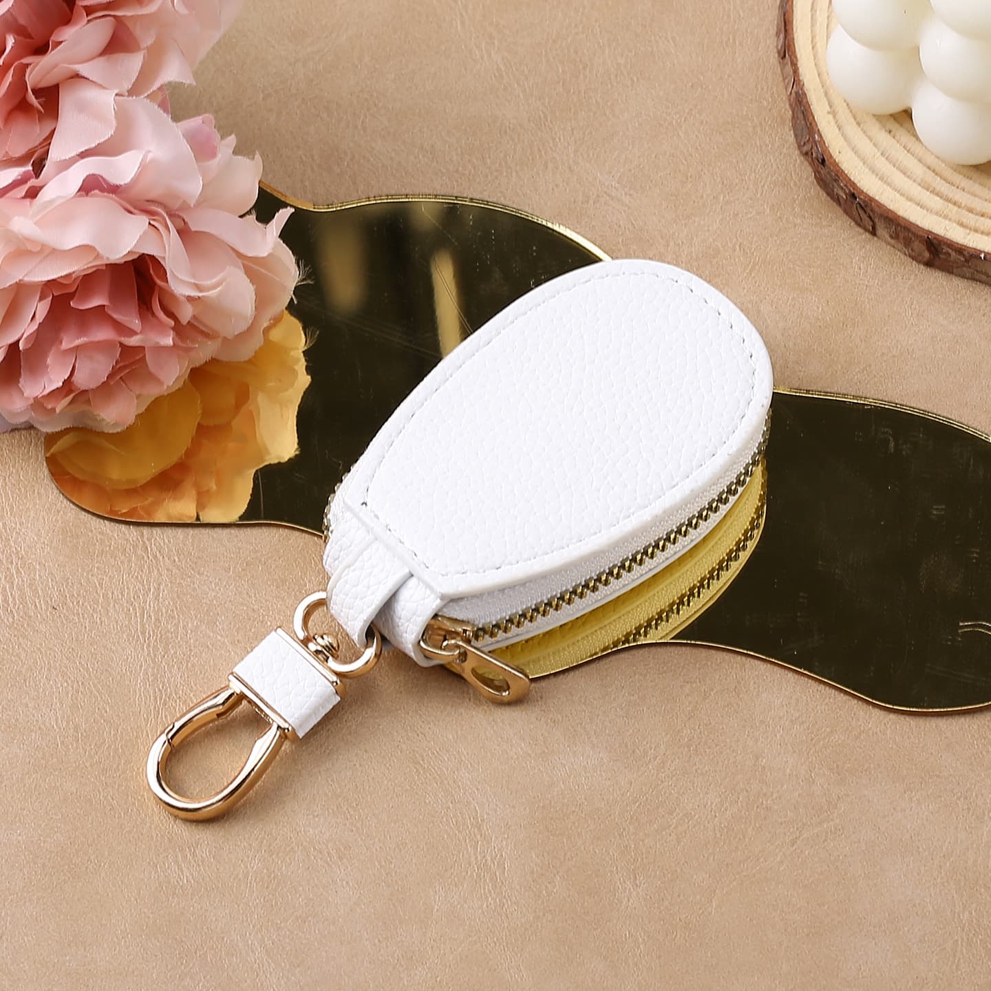 Cross-border Drop Shipping Korean Style Car Key Case Universal Fit Men Women Key Leather Cover Mini Key Case