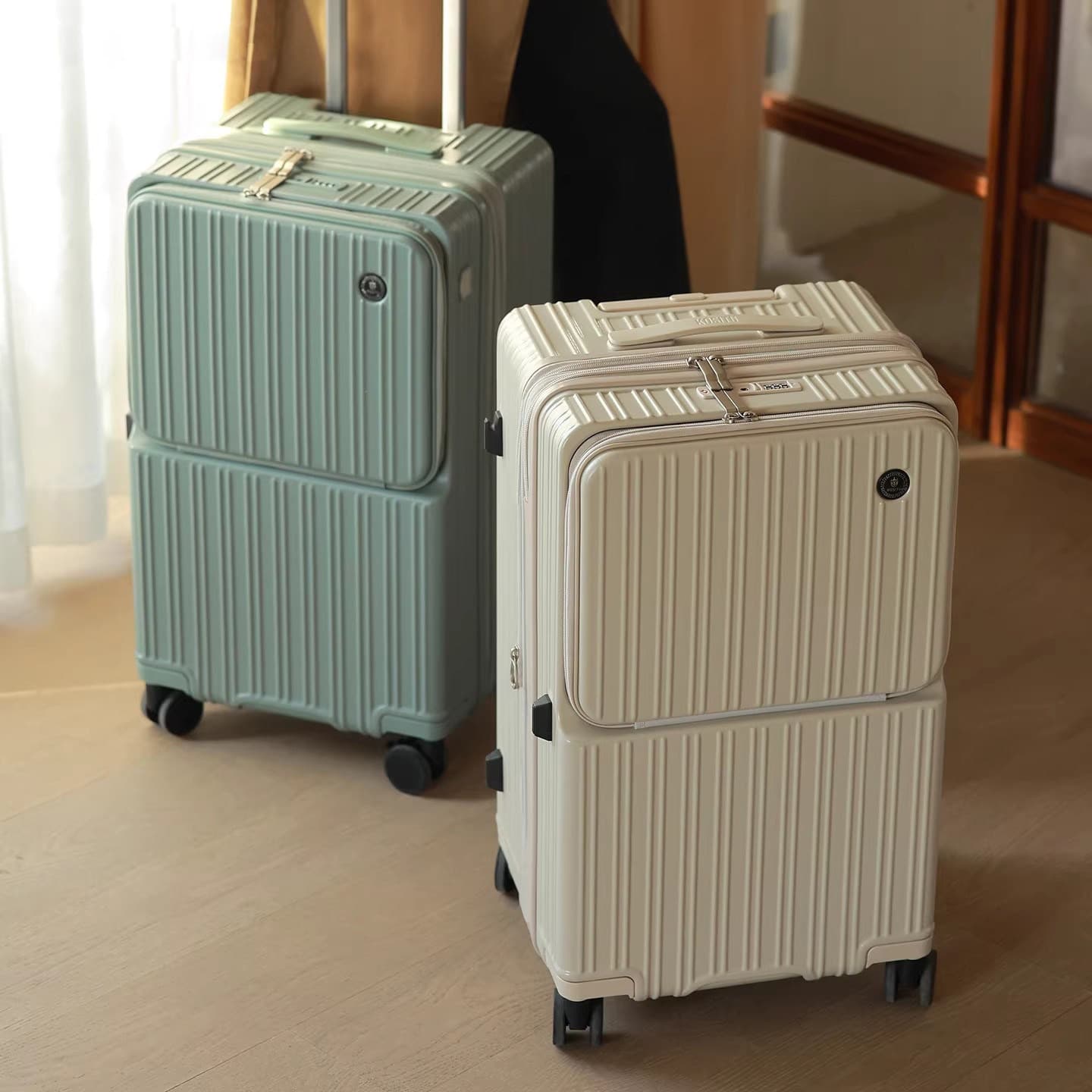 Extra Large 30-inch Front-Opening Luggage for Women, Large Capacity Travel Suitcase with Durable 24-inch and 20-inch Options, Sturdy Password Suitcase for Men