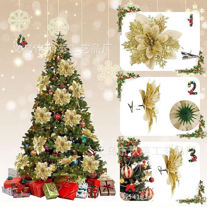 Metal Alligator Clips for Christmas Flower Gift Decoration Spring Clips Duckbill Clips Factory Wholesale Christmas Trees