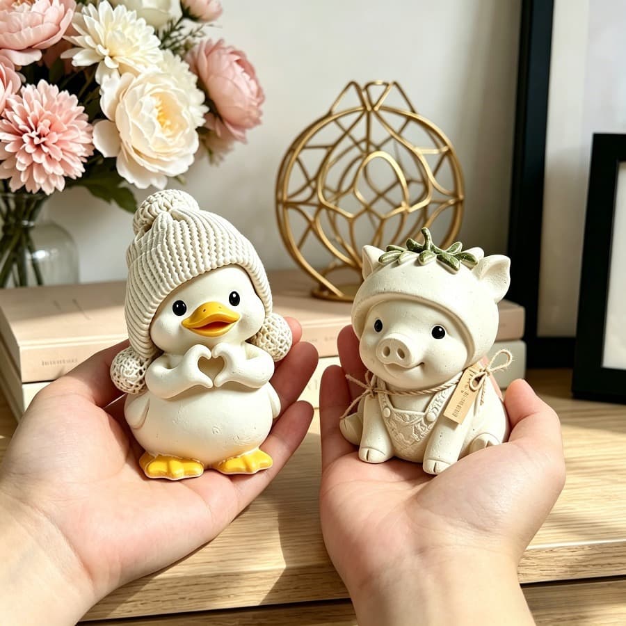 Bixin Duck Piggy Silicone Mold Cross-border Hot Aromatherapy Gypsum Candle DIY Silicone Mold