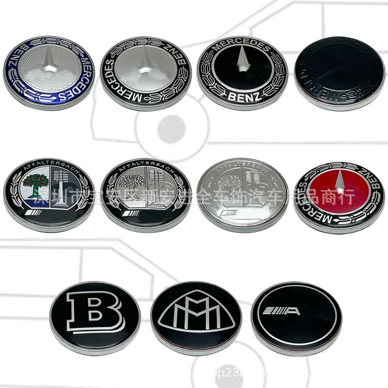 Mercedes Hood Emblem W204 222 221 C-Class E-Class S-Class GLE-Class Vito GLA-Class Brabus Front Badge