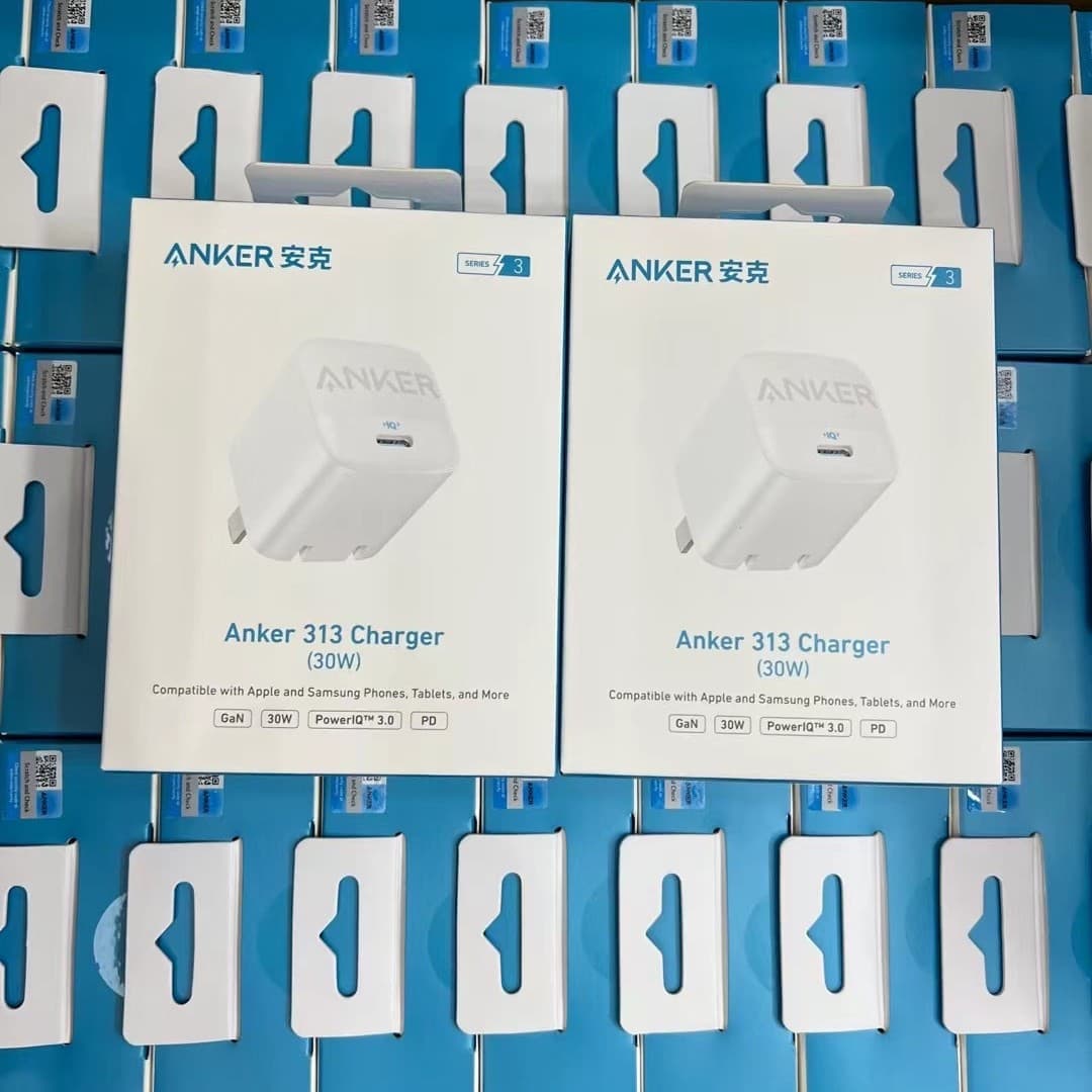 Anker 313 GaN 30W Charger PD Fast Charging Head for Apple iPhone 16, iPad, and Laptop