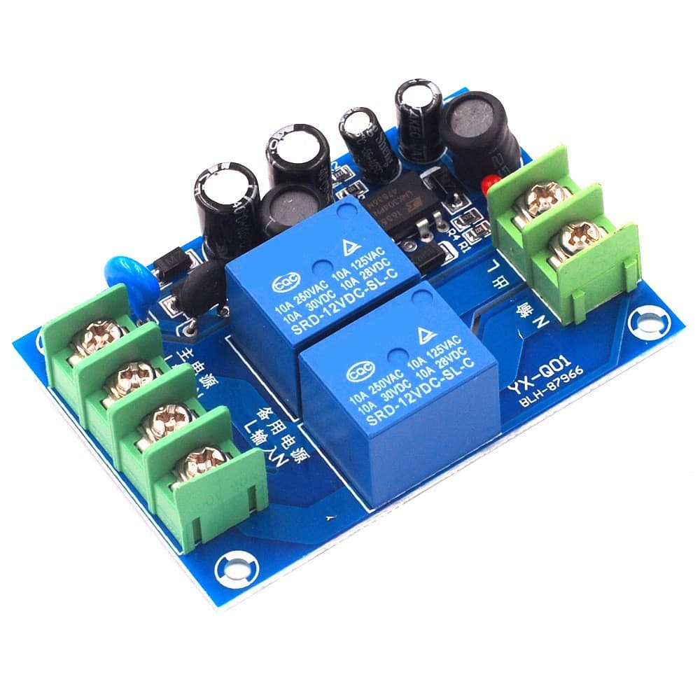 220V Dual Power Automatic Switchover Module 10A, Two Inputs One Output Power Failure Transfer Switch Board
