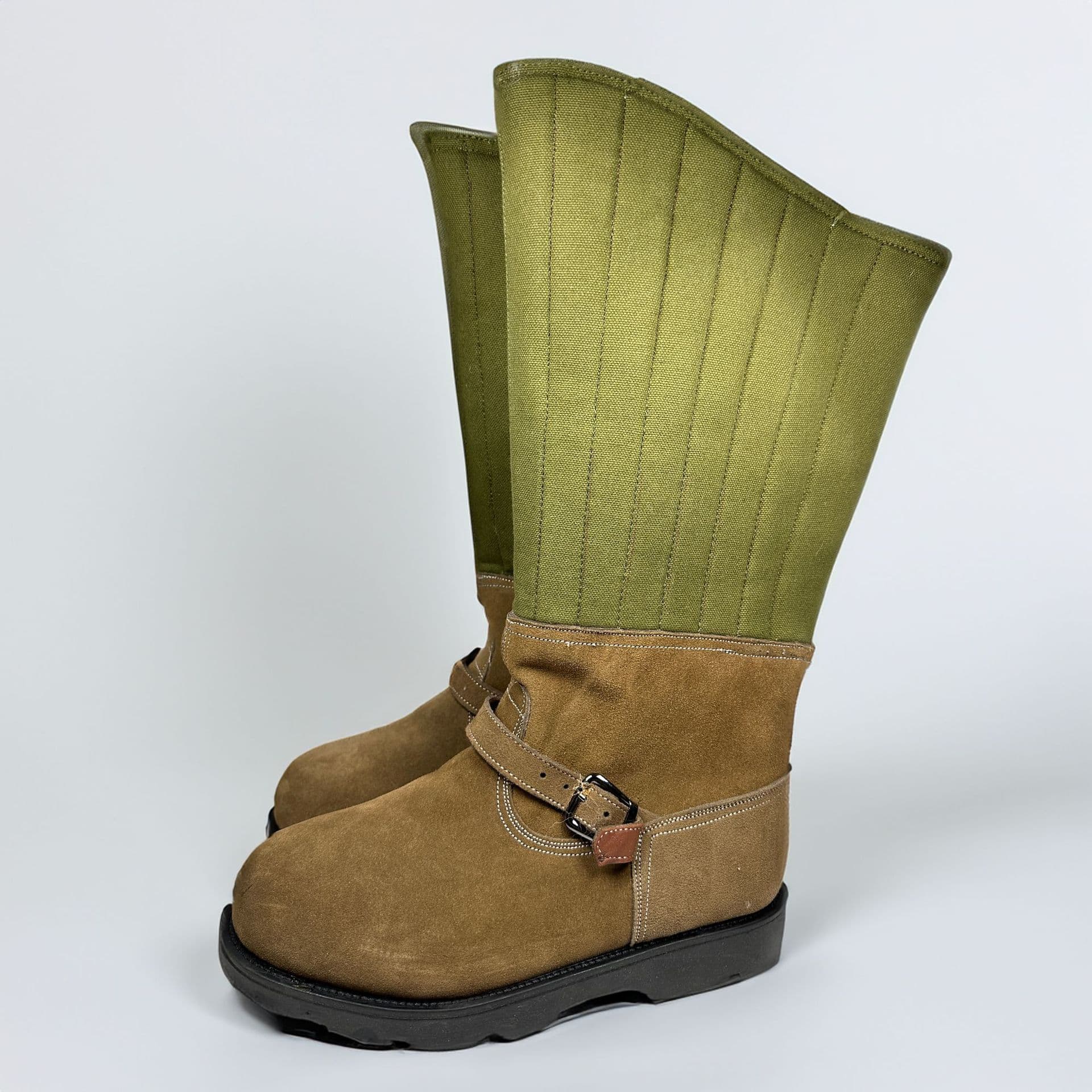 Classic Ground Crew Boots Cold Region Men Winter Warm Wool Boots Fur-Lined Snow Boots Mongolian Boots Thickened Long Cotton Boots