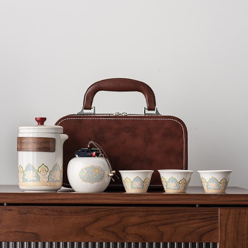Portable Travel Tea Set Gongfu Tea Ware Wholesale, Japanese-Style Outdoor Quick Cup, Festival Corporate Business Gift