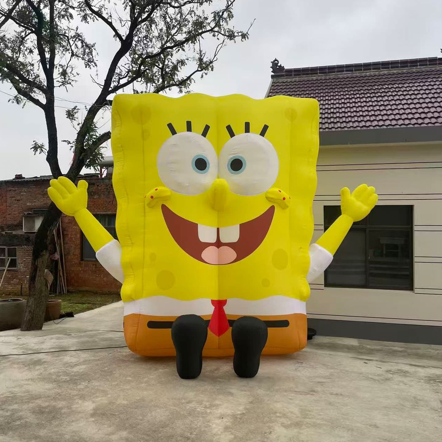 Inflatable Cartoon Large Mascot for Shopping Mall Opening Advertising Display with Luminous Inflatable Doll