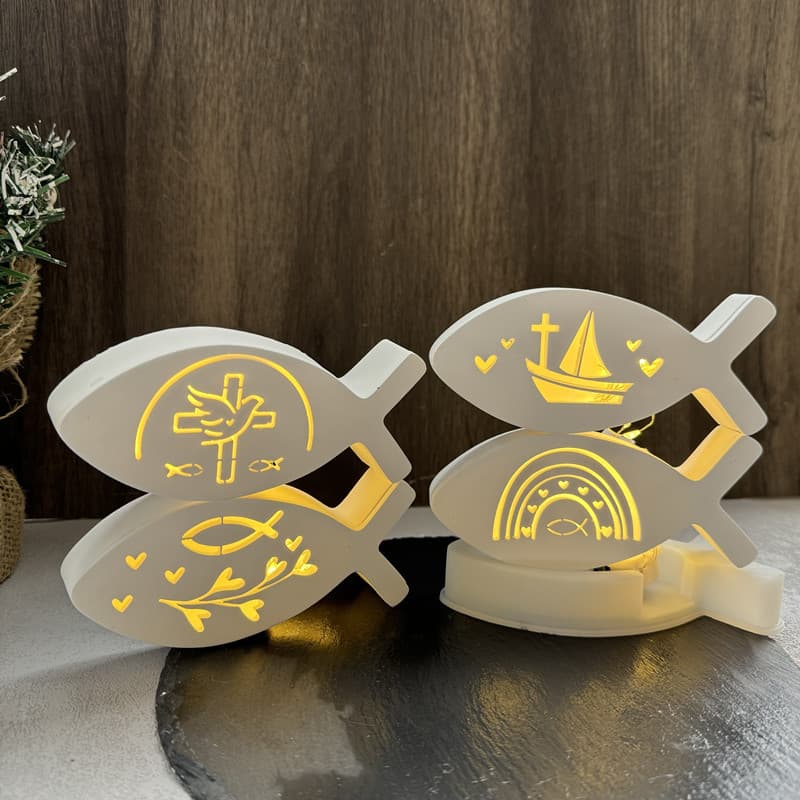Fish Light Brand Silicone Mold Small Fish Atmosphere Light Ornament DIY Crystal Epoxy Night Light Plaster Mold Silicone