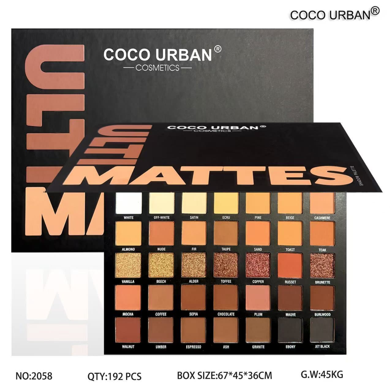 New Cross-Border 35-Color Eyeshadow Matte Shimmer Makeup Palette European American Orange Black Series Vibrant Stage Makeup Artist