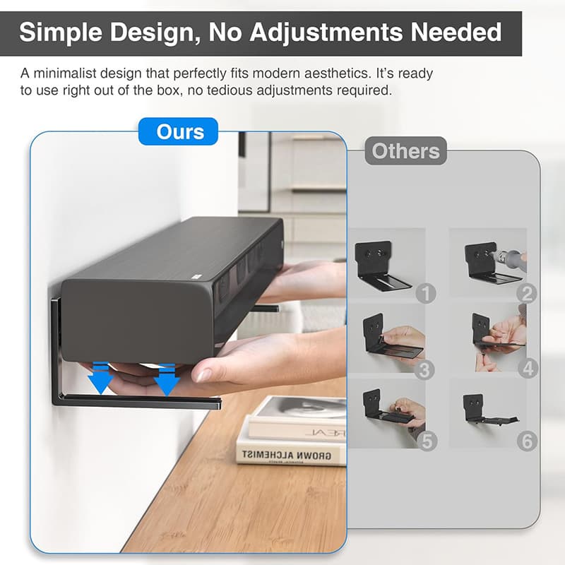 Amazon Bestseller Hot-Selling Soundbar Wall Mount Speaker Metal Bracket, Metal Stand Metal Speaker Holder