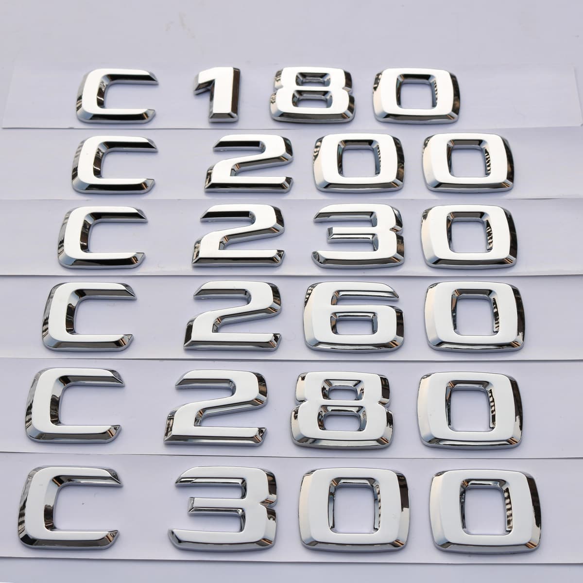 Mercedes-Benz Classic C-Class C180 C200 C260L C280 C300L Customized Car Sticker Rear End Badge Automobile Accessories