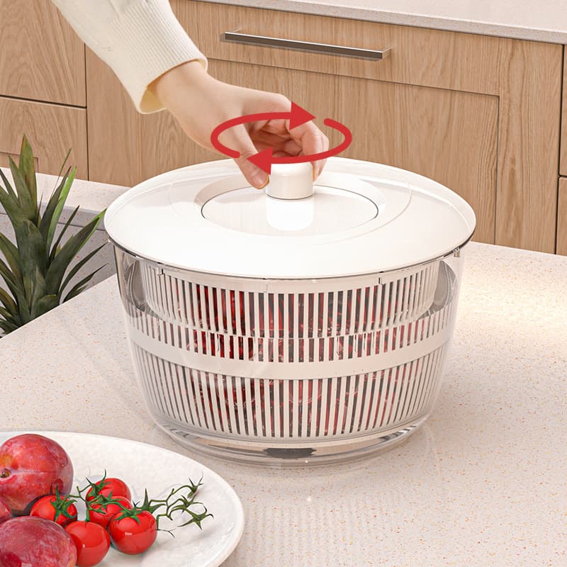 Home Dehydrator, Salad Fruit and Vegetable Spin Dryer, Quick Cleaning and Draining Spin Dryer for Vegetables and Fruits, BBQ Oil Spinner