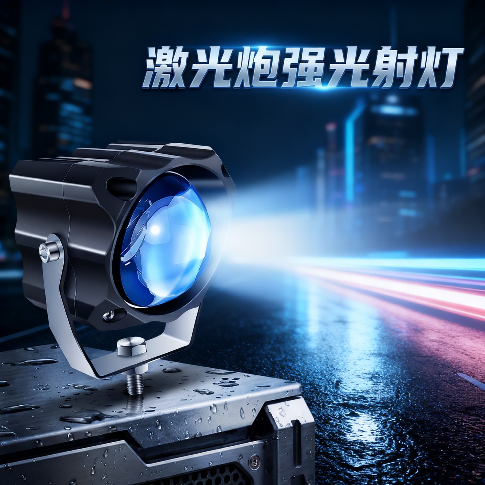 New car LED spotlight laser cannon lens long-range strong light spotlight truck off-road searchlight far and near beam