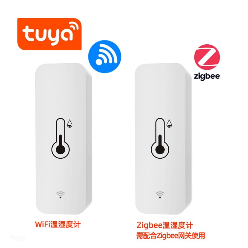 Tuya Smart Wireless Temperature and Humidity Meter WiFi Home Zigbee Smart Temperature and Humidity Sensor Optional with Probe