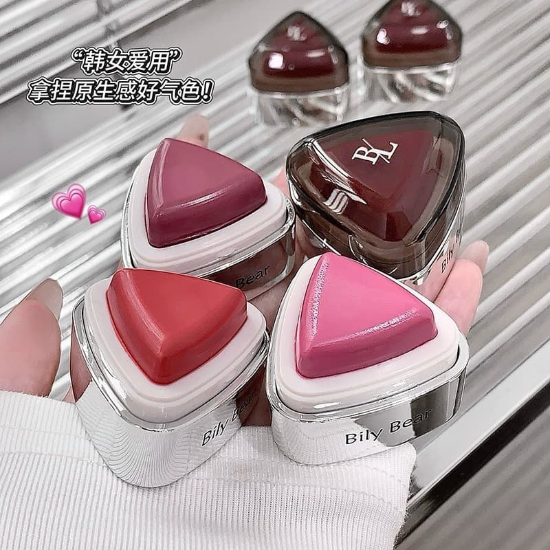Bily Bear Blush & Lip Multi-Use Stick Korean Water Glow Blush Natural Radiance Enhancing Light Lip & Cheek Tint