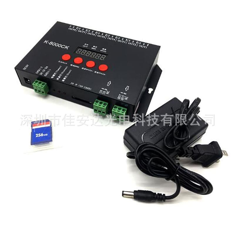 K-8000CK Programmable LED Controller with SD Card for WS2812B Addressable LEDs