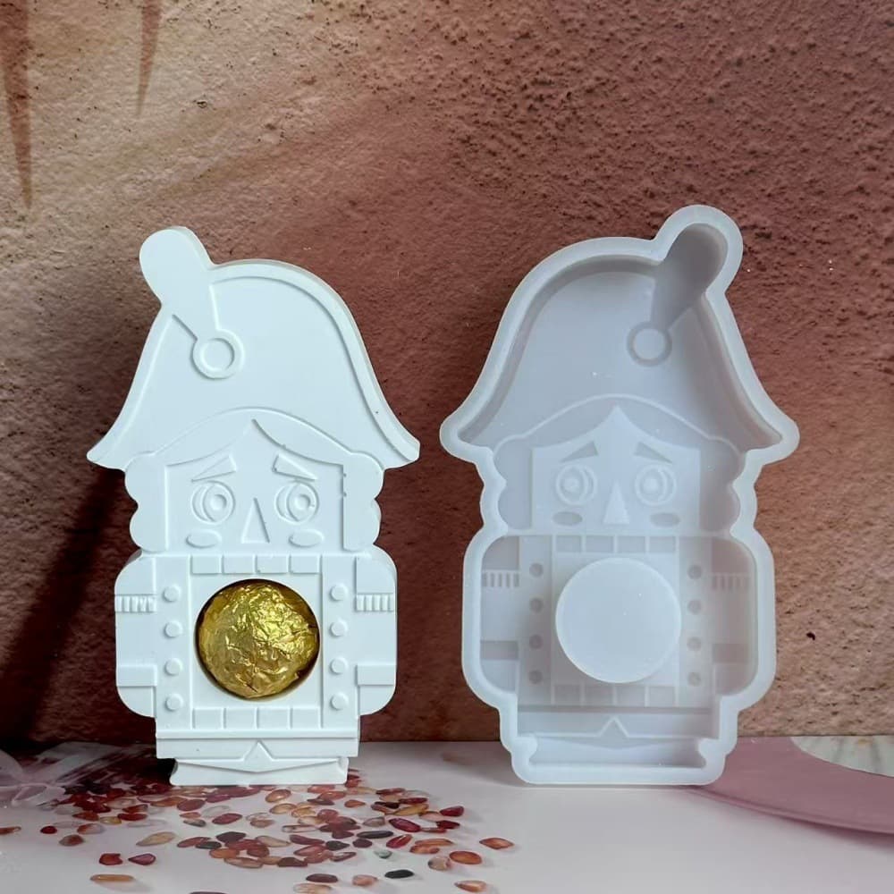 S2123 Nutcracker Ornament Decorative Cement Plaster Mold DIY Silicone Mold