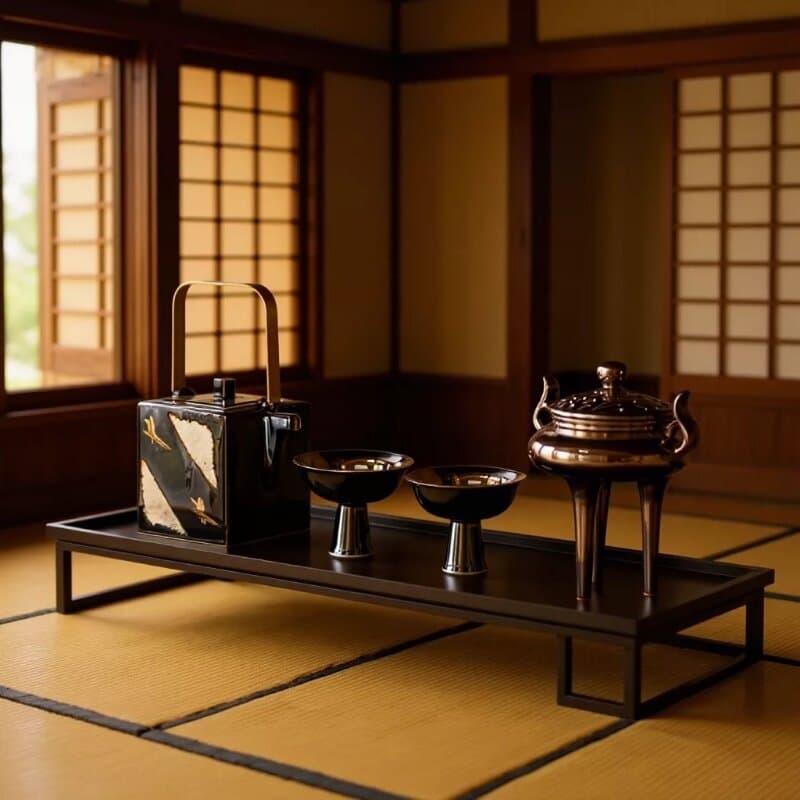 New Chinese Style Ceramic Teacup Teapot Tea Room Tea Table Tea Set Decoration Hotel Decoration Cabinet Metal Tea Tray Soft Decoration Accessories