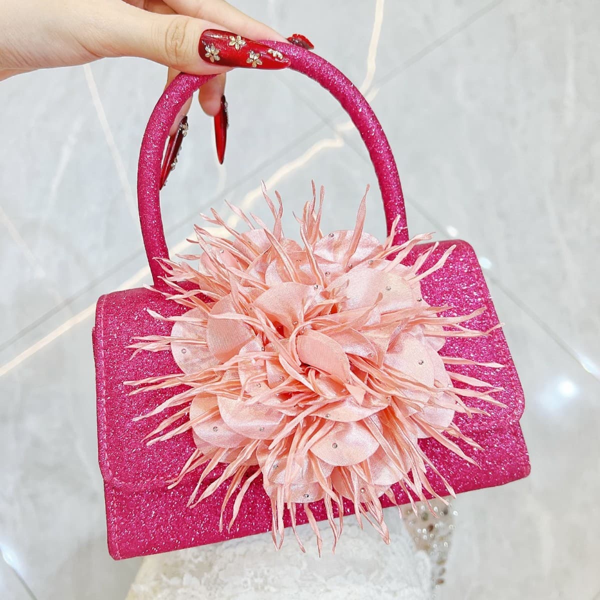 New cross-border dinner bag, cheongsam, hand-held women's bag, ladylike temperament, versatile flower clutch, fairy clutch