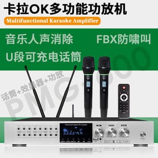 Bluetooth 3-in-1 Amplifier All-in-One Home KTV High-Power Digital Amplifier Karaoke Speaker Amplifier