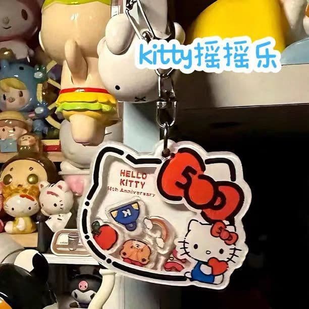Anime Hello Kitty Wobble Keychain Cute High-Quality KT Cat Keychain Bag Charm Student Bestie Gift