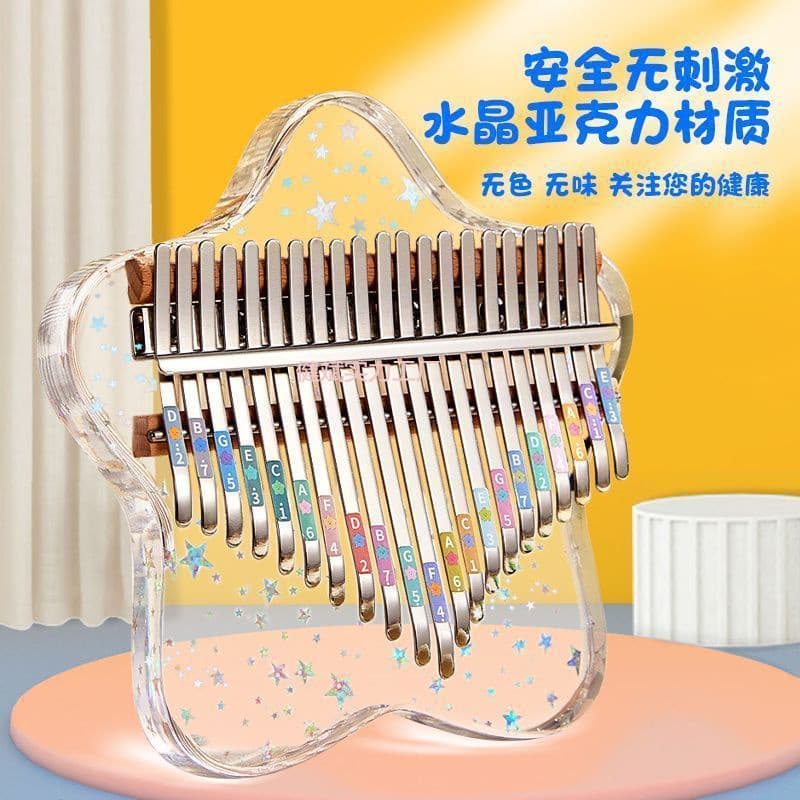 Thumb Piano Crystal Clear Kalimba 21-note Children's Girl 17-note Portable Beginner Finger Piano Popular Online