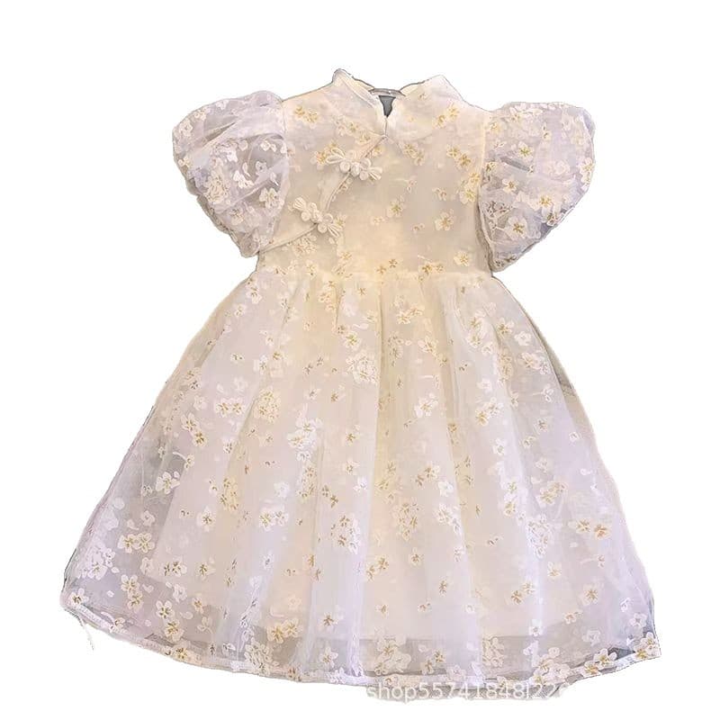 Girls' Summer Dress 2026 New Style Kids' Fairy Tutu Tulle Skirt Princess Dress for Girls