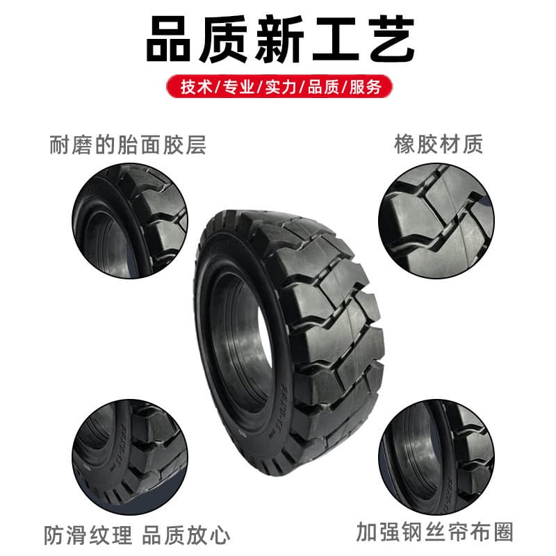 Forklift Pneumatic Solid Tire 28*9-15 650-10 for Hangcha Heli Longgong 3.5 Ton Industrial Tire Wholesale