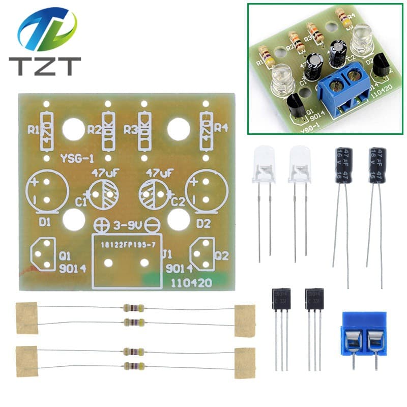 Simple Flashing Circuit Bistable Circuit Kit for Electronic DIY Projects and Components