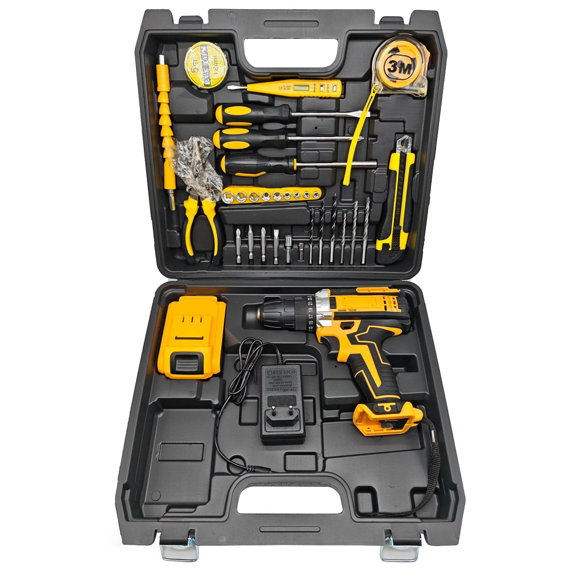 Lithium Battery Charging Drill High Power Cordless Drill Multifunctional Electric Screwdriver Pistol Grip Drill Battery Tool Set for Export