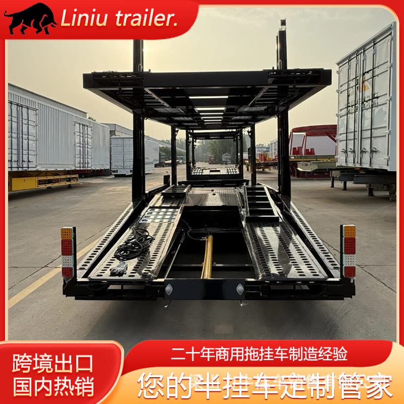 Export European-style double-deck 8-car carrier semi-trailer, small car transport vehicle, 6 or 8 car carrier transport semi