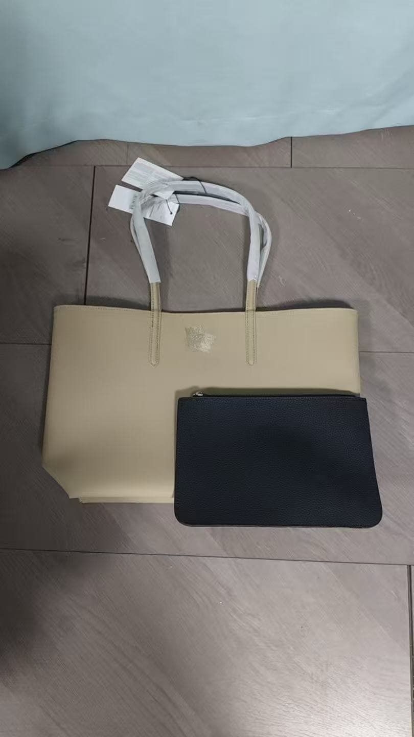 New French Style Double-Sided Large Capacity Tote Bag Handbag Crossbody Commuter Women's Bag Lacoste Bag