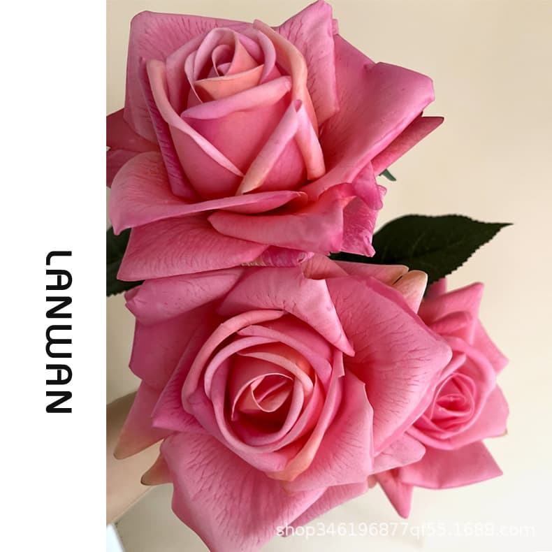 Moisturizing Artificial Flower Wedding Flower High-End Wet Rose Bouquet Home Photography Decoration Artificial Flower