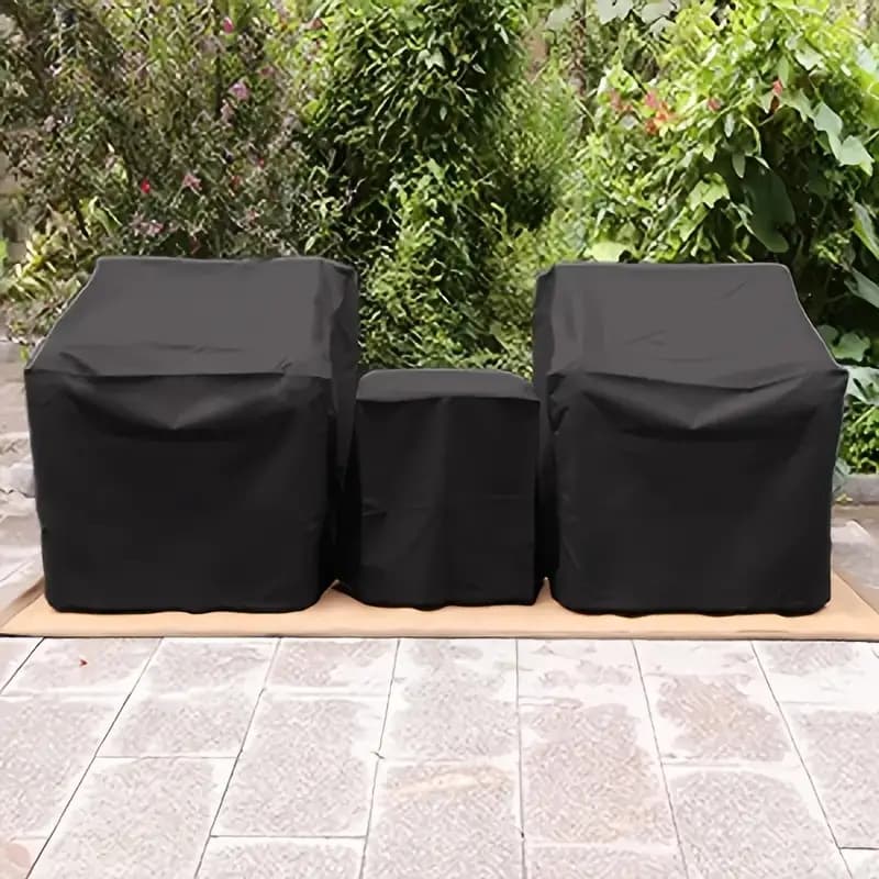 Outdoor Furniture Cover Patio 3-Piece Set Table Cover Chair Cover Sofa Dust Cover Coffee Table Cover Combination Furniture Cover