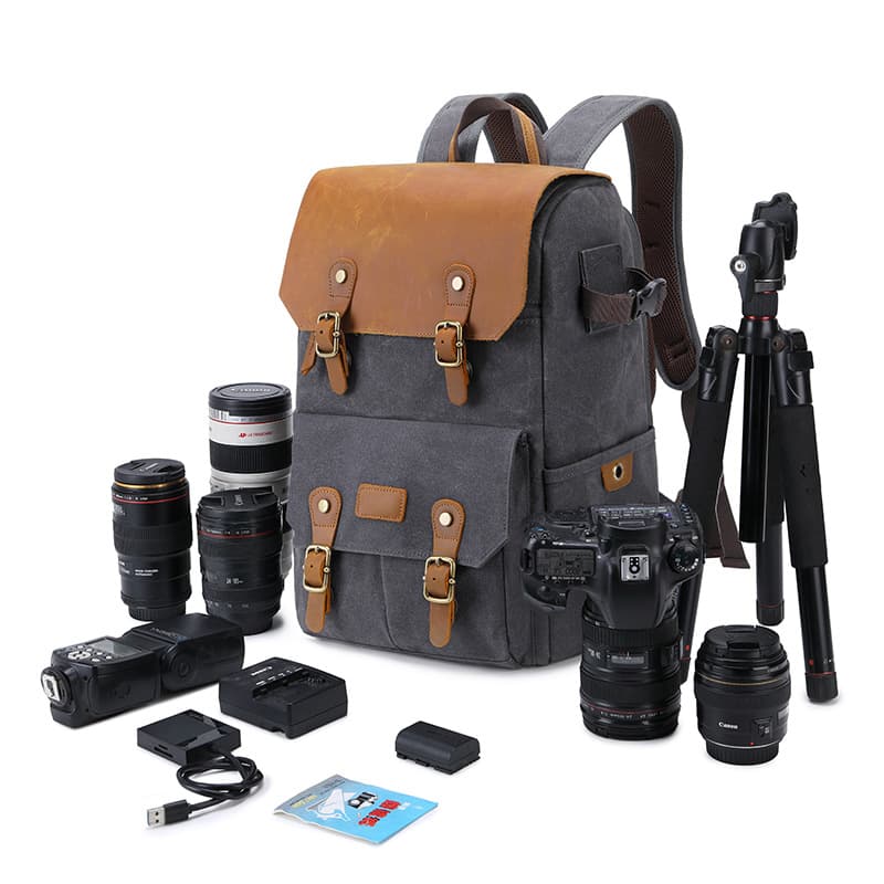 Camera Bag Leather Goods / Photography Bag / Photo Bag - Brown