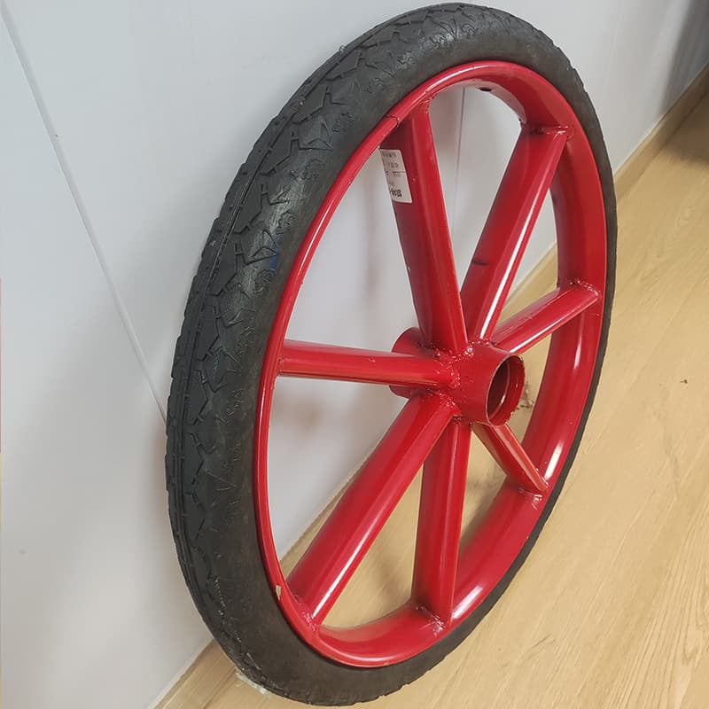 Dump Cart Solid Tire 3.00-18 Complete Set of Construction Hand Truck Agricultural Heavy-Duty High Elasticity Solid Tire Solid Wheel