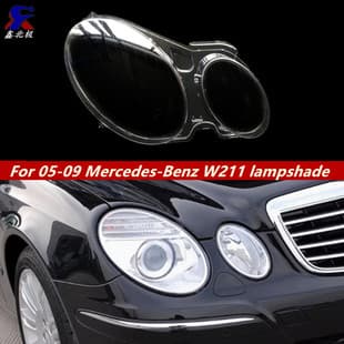 For 05-09 Mercedes-Benz E-Class Headlight Lens W211 Front Headlight Lens Shell Cover Face Rear Shell