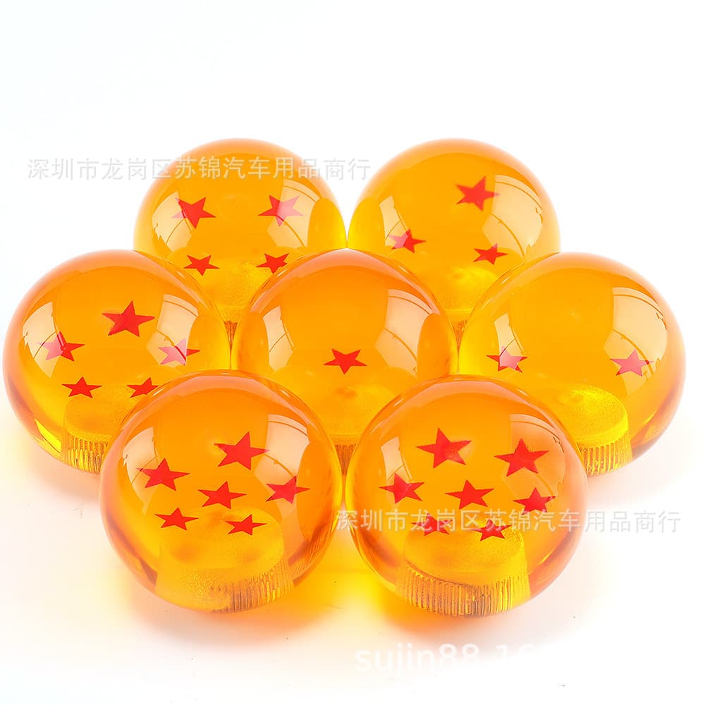 Cross-Border Hot Selling Car Modification Accessories Dragon Ball Gear Shift Knob 1-7 Star Personalized Gear Shift Knob Ball Head Wave Stick Head