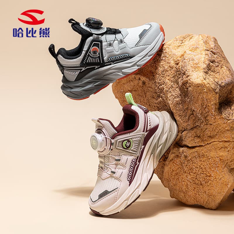 HOBIBEAR Synthetic Leather Spring and Autumn Boys' Sports Shoes Lightweight Comfortable Sports Shoes Buckle Shoes Running Shoes Factory Direct