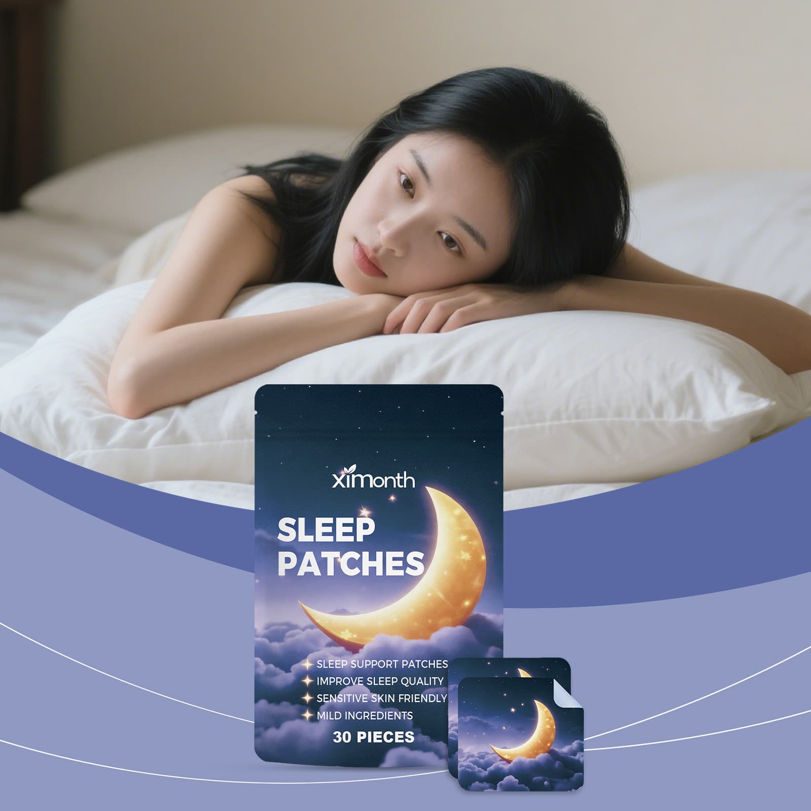 XIMONTH Sleep Care Patch - Nighttime Home Body Care, Gentle, Skin-Friendly, Comfortable Sleep Care Patch