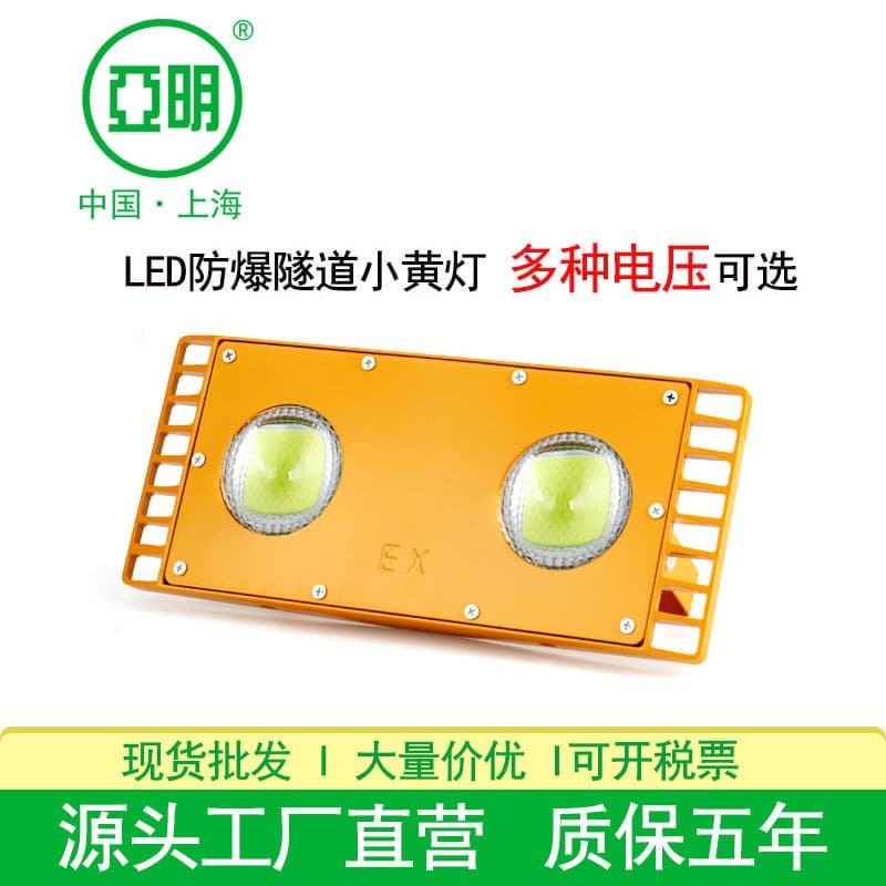 Shanghai Yaming LED Tunnel Light Yellow Light 100W 24V Low Voltage Lighting for Mines, Warehouses, Tri-proof Light
