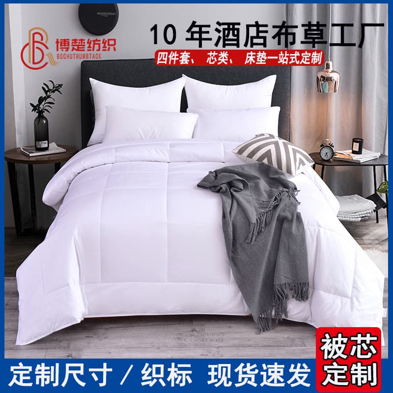 White Feather Silk Hotel Filling Air Conditioning Quilt Mattress Pad Winter Quilt B&B All-Season Hotel Air Conditioning Upgrade