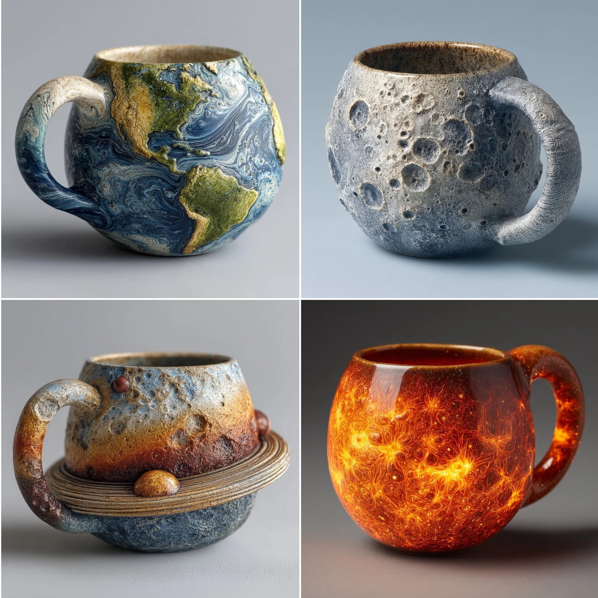 Planetary Mug Collection - Cosmic Ceramic Cups