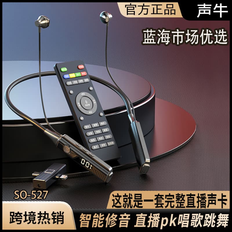 Wireless Live Streaming Kit with Sound Card, Bluetooth Headset, In-Ear Monitor, Condenser Microphone, All-in-One Noise Reduction 5.3