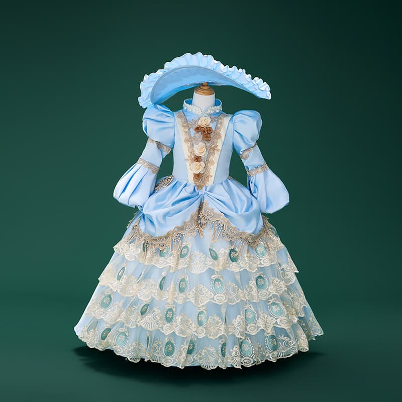 European Palace Girls Performance Costume Fairy Tale Stage Dress Children Photo Shoot Ball Gown Baby Princess Dress