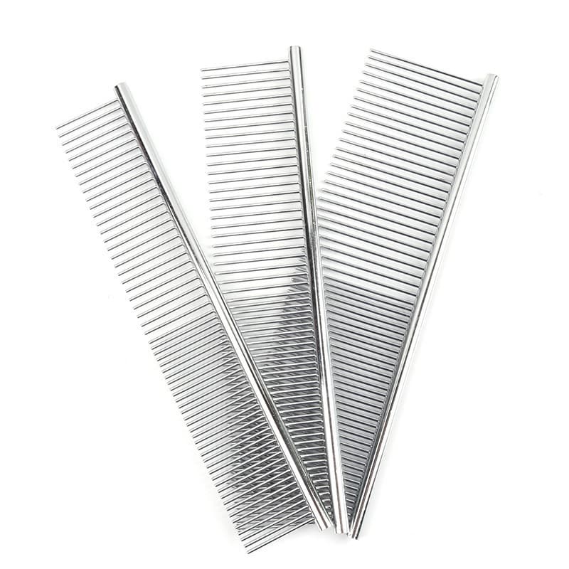 Pet Straight Comb, Electroplated Metal Straight Comb, Dog Comb, Dog Grooming Detangling Comb, Wholesale Pet Straight Comb