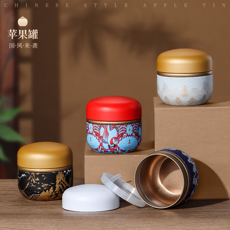 50g tobacco tin can, moisturizing, small size, portable men's pipe accessory, tinplate.