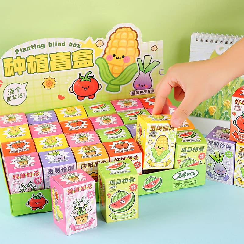 New Creative DIY Children's Gift Potted Plant Blind Box Fun Desktop Ornament Student Prize Gift Planter