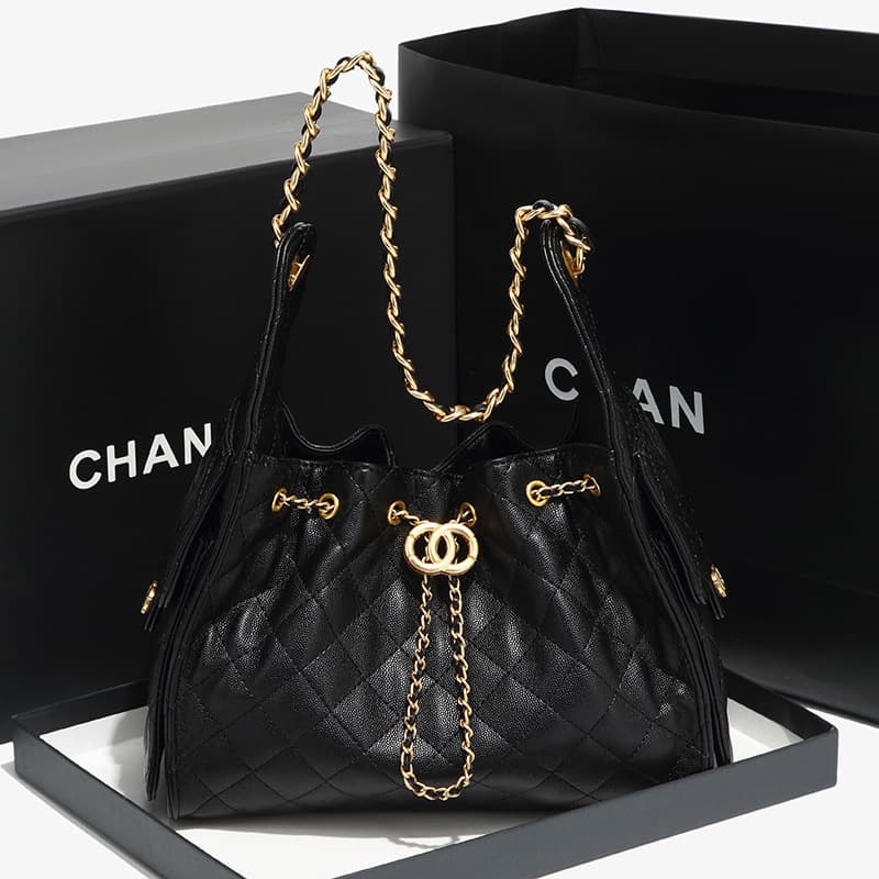New European and American Style Diamond Quilted Chain Waxed Leather Small Fragrance Tote, DIY Diamond Quilted Chain Underarm Large Capacity Shoulder Bag